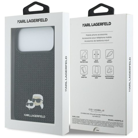 KARL LAGERFELD futerał do IPHONE 17 Pro Max KLHCP17X6PRKCLK (Rhinestone W/ K&C PIN) czarny