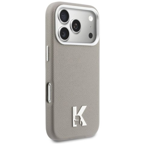 KARL LAGERFELD futerał do IPHONE 17 Pro kompatybilny z MagSafe KLHMP17L5PGFKHGG (PU FW W/ KHead Logo) szary