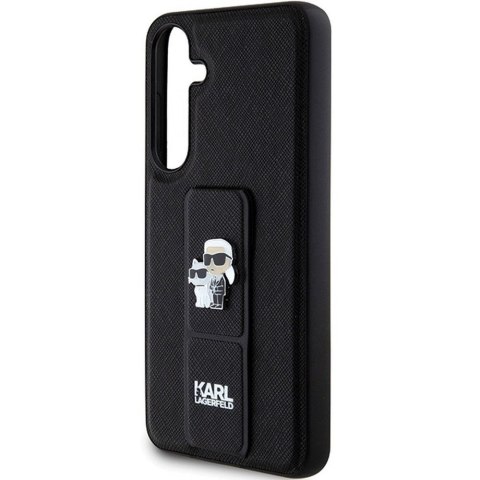 KARL LAGERFELD futerał do SAMSUNG S24 KLHCS24SGSAKCPK (GRIPSTAND SAFFIANO KC PINS) czarny