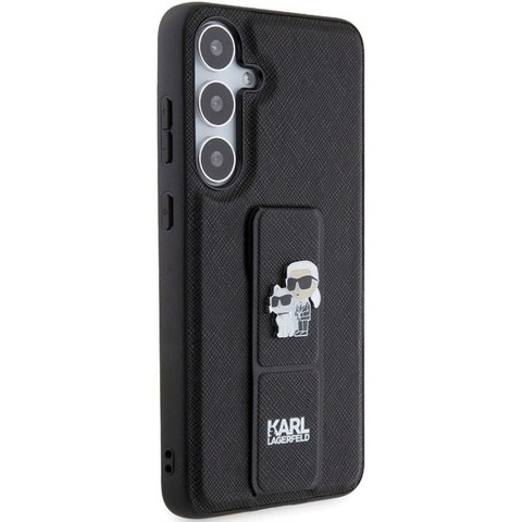 KARL LAGERFELD futerał do SAMSUNG S24 KLHCS24SGSAKCPK (GRIPSTAND SAFFIANO KC PINS) czarny