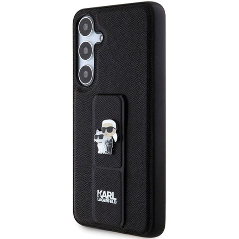 KARL LAGERFELD futerał do SAMSUNG S24 KLHCS24SGSAKCPK (GRIPSTAND SAFFIANO KC PINS) czarny