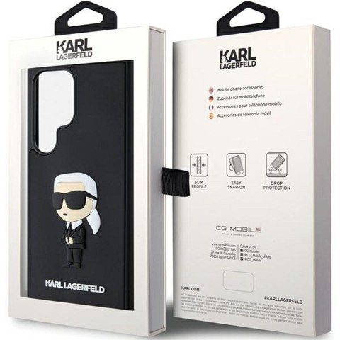 KARL LAGERFELD futerał do SAMSUNG S24 Ultra KLHCS24L3DRKINK (3D RUBBER IKONIK NFT) czarny