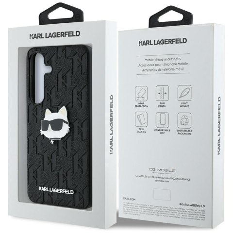 KARL LAGERFELD futerał do SAMSUNG S25 KLHCS25SPGKLCHPK (PU Monogram Choupette Head Pin) czarny