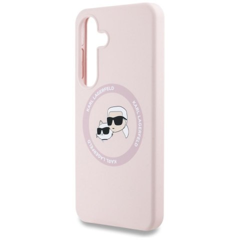 KARL LAGERFELD futerał do SAMSUNG S25 KLHMS25SSKCHTCP (Magnetic Silicone Double Heads) różowy