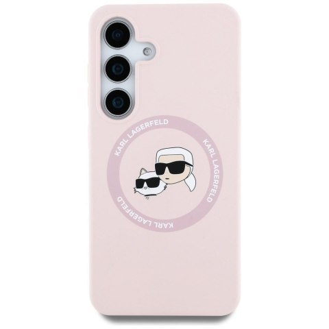 KARL LAGERFELD futerał do SAMSUNG S25 Plus KLHMS25MSKCHTCP (Magnetic Silicone Double Heads) różowy