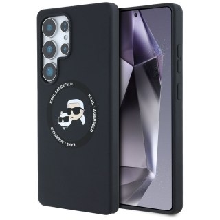 KARL LAGERFELD futerał do SAMSUNG S25 Ultra KLHMS25LSKCHTCK (Magnetic Silicone Double Heads) czarny