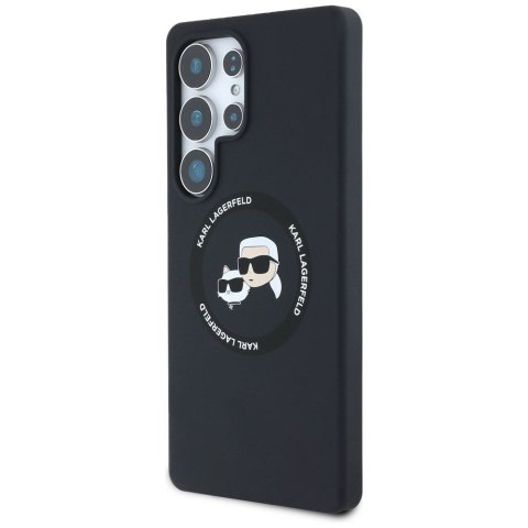 KARL LAGERFELD futerał do SAMSUNG S25 Ultra KLHMS25LSKCHTCK (Magnetic Silicone Double Heads) czarny