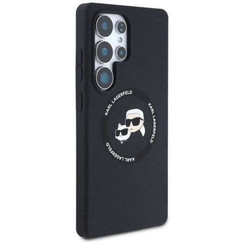 KARL LAGERFELD futerał do SAMSUNG S25 Ultra KLHMS25LSKCHTCK (Magnetic Silicone Double Heads) czarny
