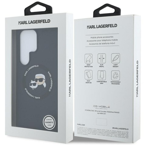 KARL LAGERFELD futerał do SAMSUNG S25 Ultra KLHMS25LSKCHTCK (Magnetic Silicone Double Heads) czarny