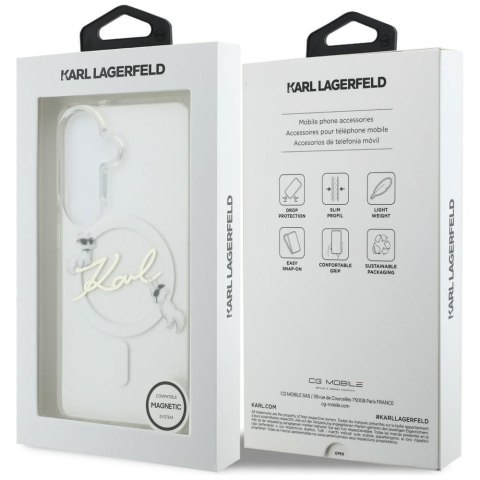 KARL LAGERFELD futerał do SAMSUNG S26 Plus KLHMS26M5HKSCAH (Magnetic IML KC Script) transparentny