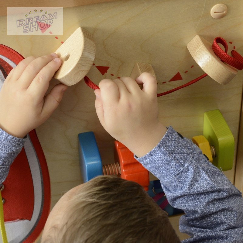 MASTERKIDZ Tablica Edukacyjna - Zręczność Manualna Sznurowanie MASTERKIDZ Tablica Edukacyjna - Zręczność Manualna Sznurowanie