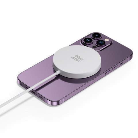 Ładowarka bezprzewodowa BLUE STAR Charing Pad 15w kompatybilna z MagSafe biała