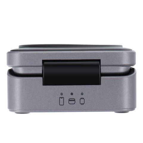 Ładowarka indukcyjna Forcell F-Energy 3w1 Flex Pro Qi2 zgodna z MagSafe (F-05) srebrna