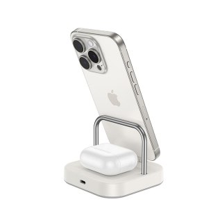Ładowarka indukcyjna Hoco 3w1 3A 5W kompatybilna z Apple Watch CQ16A biała