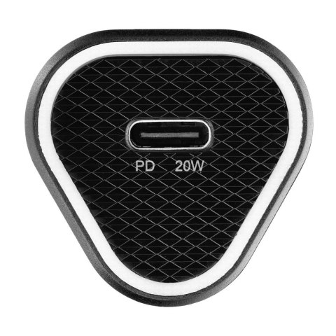 Ładowarka samochodowa Blue Star USB C QC3.0 PD AFC 3A 20W + kabel USB C do USB C czarna