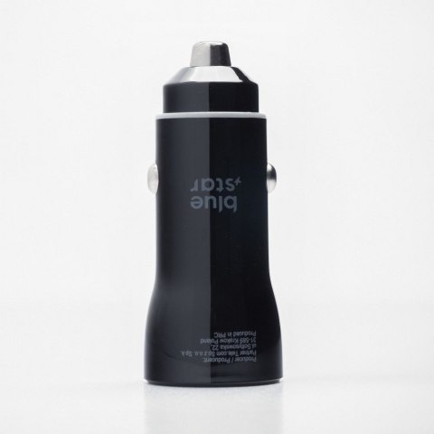 Ładowarka samochodowa Blue Star USB C + USB A QC3.0 PD AFC PPS 3A 25W czarna