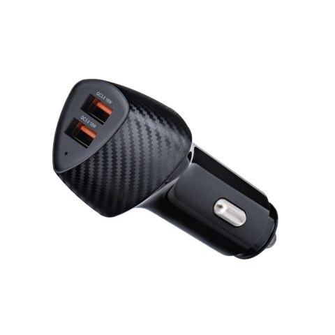 Ładowarka samochodowa Forcell F-Energy Carbon 2 x USB A QC3.0 3A 36W CC50-2A czarna