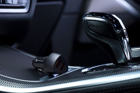 Ładowarka samochodowa Forcell F-Energy Carbon 2 x USB A QC3.0 3A 36W CC50-2A czarna