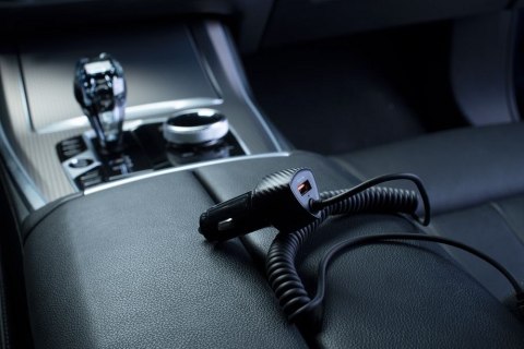 Ładowarka samochodowa Forcell F-Energy Carbon USB A QC3.0 PD 3A 38W z kablem USB C CC50-1AC czarna