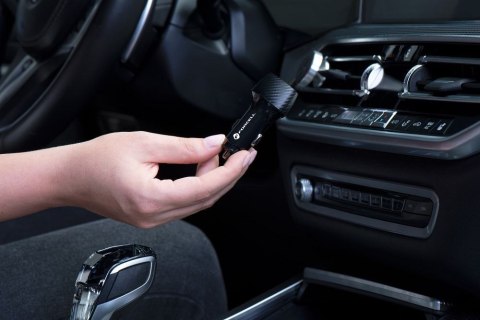 Ładowarka samochodowa Forcell F-Energy Carbon USB A QC3.0 PD 3A 38W z kablem USB C CC50-1AC czarna