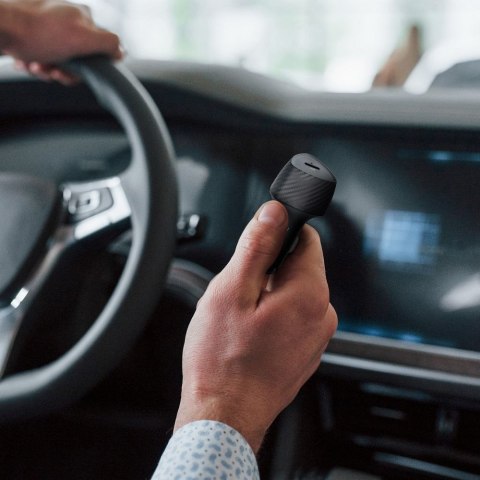 Ładowarka samochodowa Forcell F-Energy Carbon USB C QC3.0 PD 3A 20W + kabel USB C do USB C CC50-1C czarna