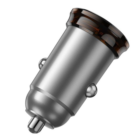 Ładowarka samochodowa Hoco 2 x USB C QC PD 45W NZ16B szara