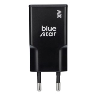 Ładowarka sieciowa do telefonu Blue Star Slim GaN 2 x USB C QC4.0 PD 3A 30W TFK-SC-30WCC czarna