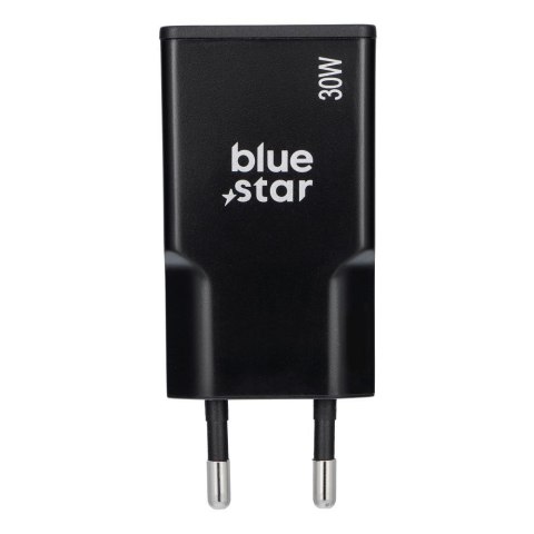 Ładowarka sieciowa do telefonu Blue Star Slim GaN 2 x USB C QC4.0 PD 3A 30W TFK-SC-30WCC czarna