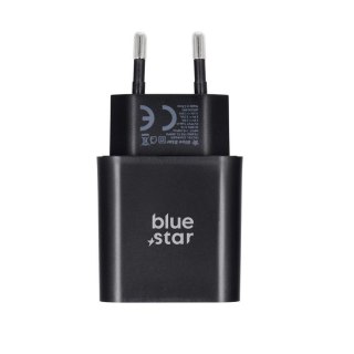 Ładowarka sieciowa do telefonu Blue Star USB C QC4.0 PD 3A 25W + kabel USB C do USB C TFB-TC-25WPD czarna