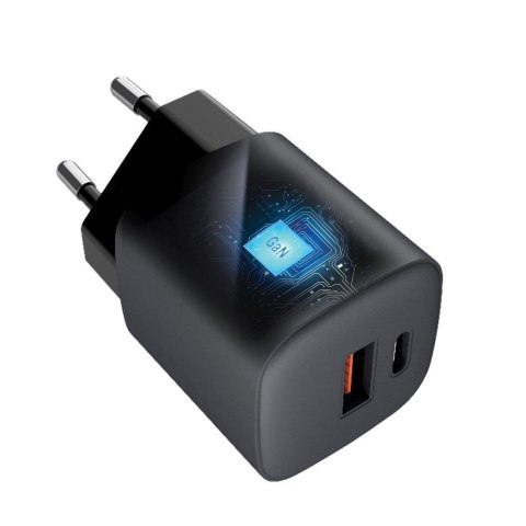 Ładowarka sieciowa do telefonu Forcell F-Energy GaN USB C + USB A QC4.0 PD 3A 33W VT-31 szara