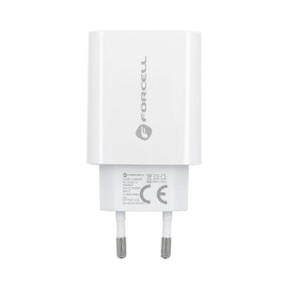 Ładowarka sieciowa do telefonu Forcell F-Energy USB C QC4.0 PD 3A 20W + kabel USB C do Lightning TFK-TC-20WPD biała