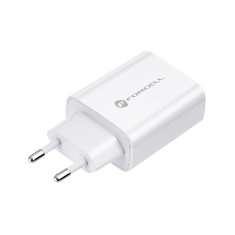 Ładowarka sieciowa do telefonu Forcell F-Energy USB C QC4.0 PD 3A 20W + kabel USB C do Lightning TFK-TC-20WPD biała