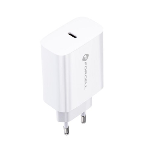 Ładowarka sieciowa do telefonu Forcell F-Energy USB C QC4.0 PD 3A 20W + kabel USB C do Lightning TFK-TC-20WPD biała