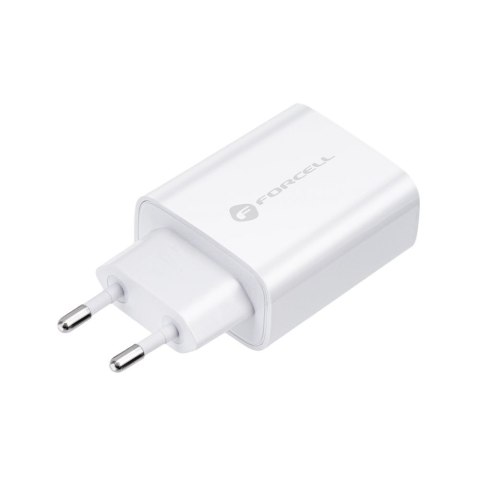 Ładowarka sieciowa do telefonu Forcell F-Energy USB C QC4.0 PD 3A 25W TFK-TC-25WPD biała