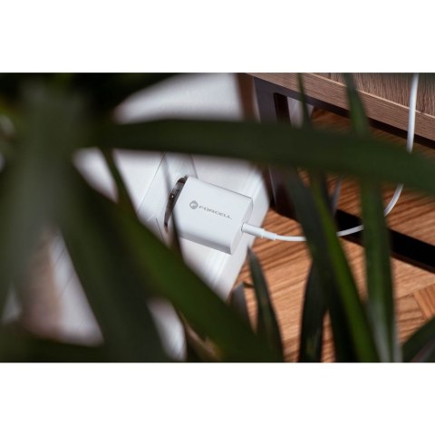 Ładowarka sieciowa do telefonu Forcell F-Energy USB C QC4.0 PD 3A 25W + kabel USB C do USB C TFK-TC-25WPD biała