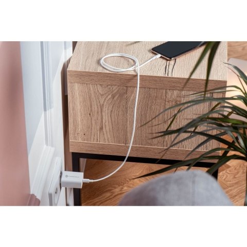Ładowarka sieciowa do telefonu Forcell F-Energy USB C QC4.0 PD 3A 25W + kabel USB C do USB C TFK-TC-25WPD biała
