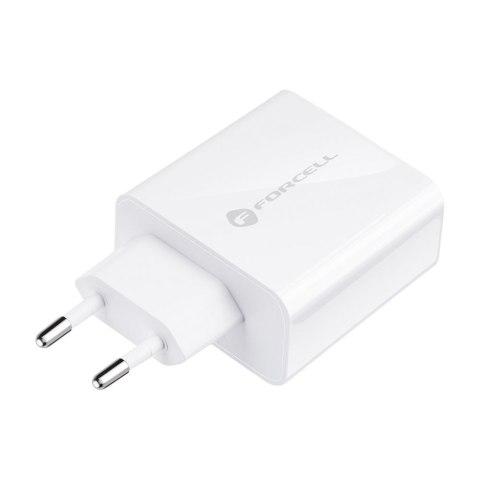 Ładowarka sieciowa do telefonu Forcell F-Energy USB C QC4.0 PD 3A 45W TFK-TC-45WPD biała