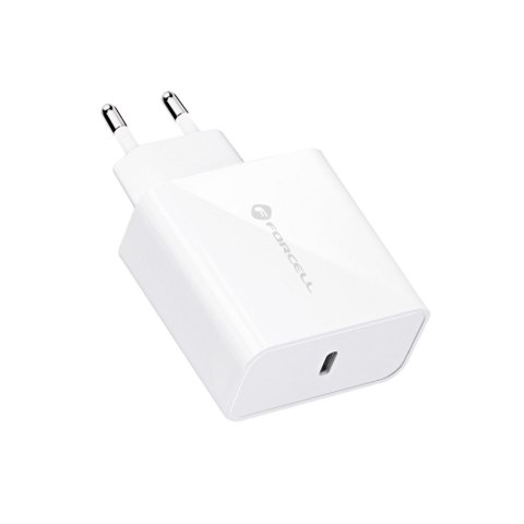 Ładowarka sieciowa do telefonu Forcell F-Energy USB C QC4.0 PD 3A 45W TFK-TC-45WPD biała
