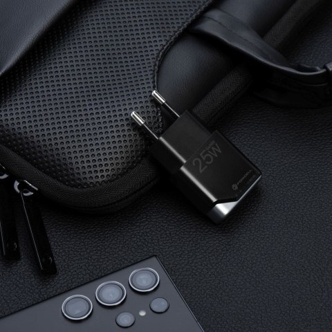 Ładowarka sieciowa do telefonu Forcell F-Energy Ultra Slim GaN III USB C PD QC4.0 3A 25W B125101-E czarna