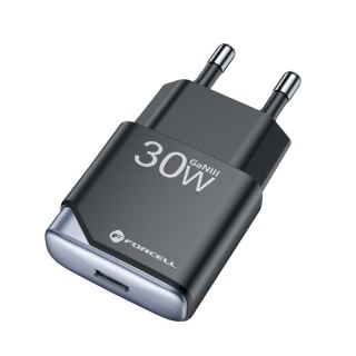 Ładowarka sieciowa do telefonu Forcell F-Energy Ultra Slim GaN III USB C PD QC4.0 3A 30W B130101-E czarna