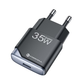 Ładowarka sieciowa do telefonu Forcell F-Energy Ultra Slim GaN III USB C PD QC4.0 3A 35W B135101-E czarna