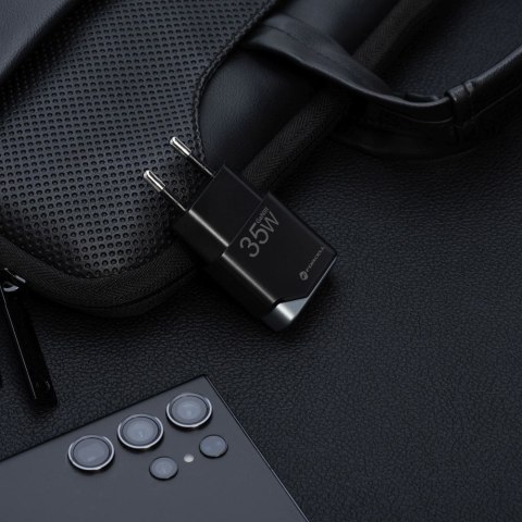 Ładowarka sieciowa do telefonu Forcell F-Energy Ultra Slim GaN III USB C PD QC4.0 3A 35W B135101-E czarna
