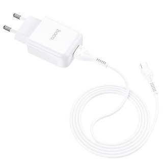 Ładowarka sieciowa do telefonu Hoco USB A 2A 10W + kabel USB A do Lightning N2 biała