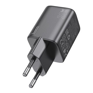 Ładowarka sieciowa do telefonu Hoco USB C QC PD 20W N40 czarna