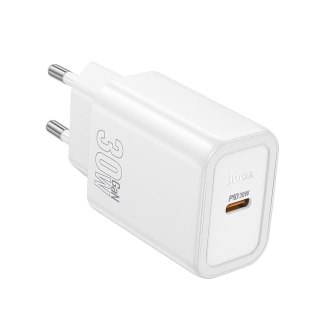 Ładowarka sieciowa do telefonu Hoco USB C QC PD 30W N62 biała