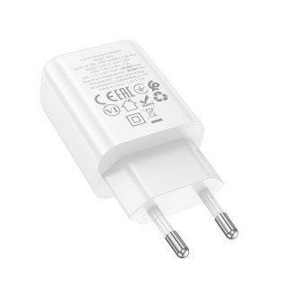 Ładowarka sieciowa do telefonu Hoco USB C QC PD 30W N62 biała