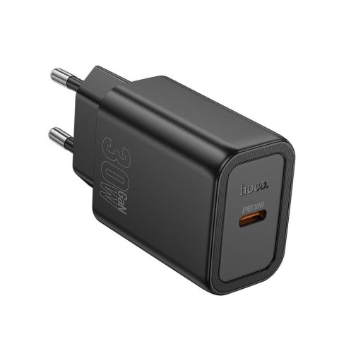 Ładowarka sieciowa do telefonu Hoco USB C QC PD 30W N62 czarna