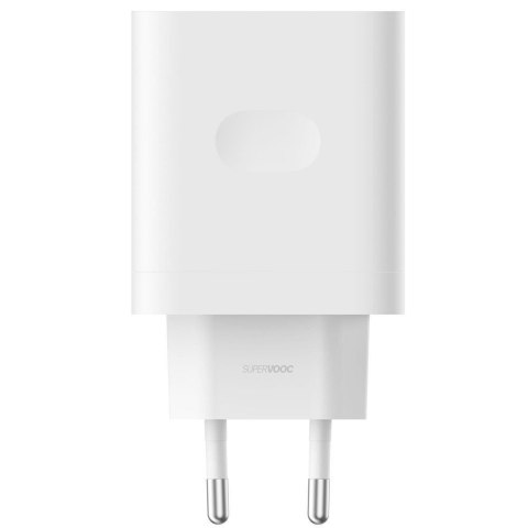Oryginalna Ładowarka Sieciowa Oppo SuperVOOC VCB4JAEH 45W Power Adapter biała bulk