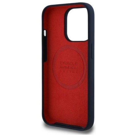 RED BULL futerał do IPHONE 14 Pro kompatybilny z MagSafe RBHMP14L24SIILVR (Silicone red Ring) navy