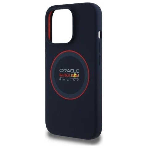 RED BULL futerał do IPHONE 14 Pro kompatybilny z MagSafe RBHMP14L24SIILVR (Silicone red Ring) navy